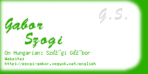 gabor szogi business card